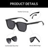YAMEIZE Retro Polarized Rectangle Sunglasses for - Women Men Classic