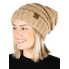 Funky Junque Women's Oversized Slouchy Beanie Hat, Soft Cable Knit
