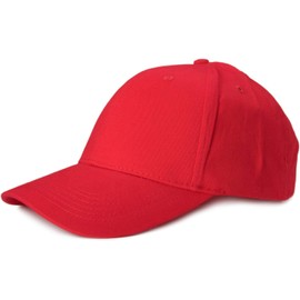 styleBREAKER Unisex Baseball Cap mit gebürsteter Oberfläche, 6 Panel Cap Einfarbig, Basecap Klettverschluss verstellbar 04023018, Farbe:Rot