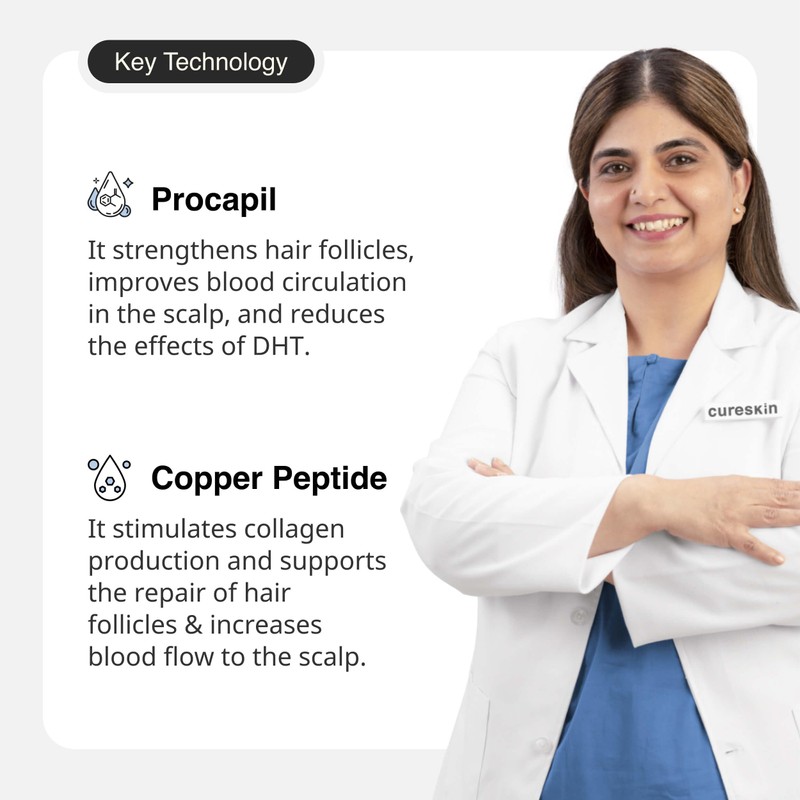 Cureskin Hair Pro Solution | Hair Growth Serum with Procapil,
