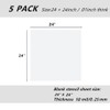 BANLTRE 5 Pack 24" x 24" 10mil/0.25mm Thick Clear Blank