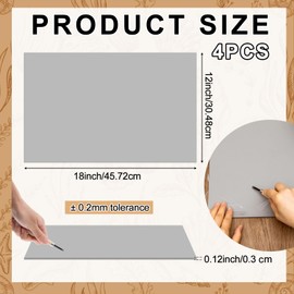 Yeaqee 4 Pcs Linocut Soft Linoleum Block Carving Blocks Gray for Engraving Art Project Printmaking Studio (12 x 18 Inch)