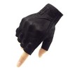 Harssidanzar Men's Full Finger Goatskin Leather Touchscreen Motorcycle Fingerless Gloves