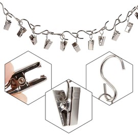 30 Pcs Party Light Hanger with Hook & Alligator Clip - Curtain Clips Curtain Hook Hanging Clamp Hooks Hanger Clips Outdoor Lighting Hooks - Home, Outdoor & Party Supplies (Silver)