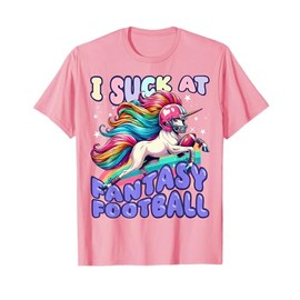 I Suck at Fantasy Football Unicorn Rainbow Loser Men T-Shirt