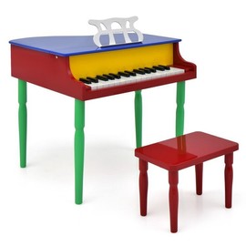 Costway 30-Key children's Grand Piano Toy Wood Gift Childrens w/Music Stand and Bench