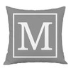 Hangood Alphabet Letter M Cushion Cover 18x18 Soft Plush Throw