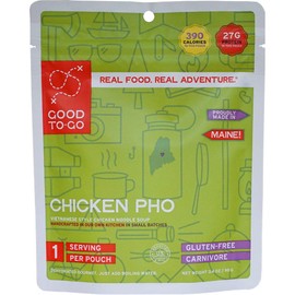GOOD TO-GO Chicken Pho - Single Serving | Dehydrated Backpacking and Camping Food | Lightweight | Easy to Prepare