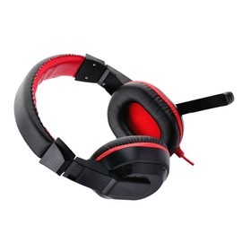 LABRIMP Adjustable Noise Canceling Headset with Mic for PC Laptop Wired Stereo Gaming Headphones Comfortable Earphones for Long Calls Dynamic Sound Red Color Option