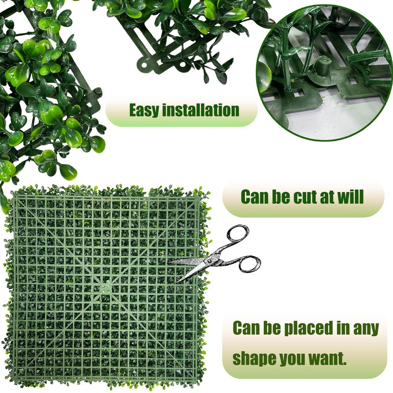 DOPGIB Artificial Ivy Privacy Fence Screen,128"x 48" (43 SQFT) UV-Anti