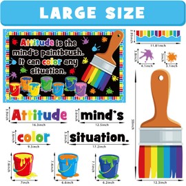 Painting Art Bulletin Board Decoration Set, Art Room Decorations for Classroom Colorful Rainbow Educational Cutouts Back to School Library Home Window Wall Door Party Decor for Teacher