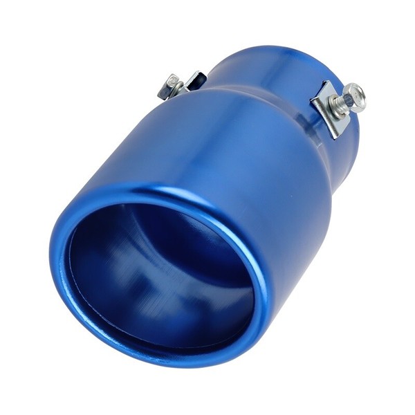 Blue Round Shape Car Exhaust Muffler Tip Straight Pipe 63mm