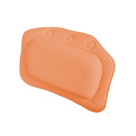 Hot Bath Pillow, Easy Care, Space Saver, Bath Pillow, Moderate Softness, Waterproof, Clean, Mildew Free (Orange)