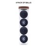 J Bryant Squash Balls 4 Pack, Single Blue Dot Rubber