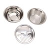 3pcs Stainless Steel Drain Basket Vegetable Cutter 3 in 1