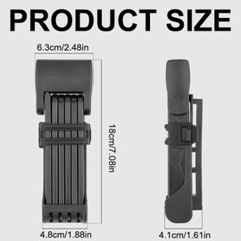 anneratteryer Folding Lock Bicycle with Keys Bicycle Lock High Security with Holder Bicycle Lock Folding Lock Folding Locks Made of Alloy Steel for Bicycle, E-Bike
