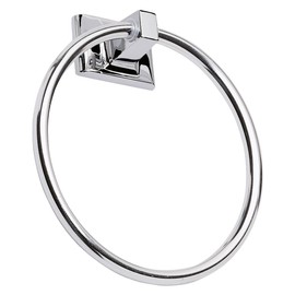 Design House Millbridge Towel Ring, Concealed Screws, Standard Wall Mount, Easy Installation, Polished Chrome, 6 in, 5.91 in L x 6.44 in W x 1.65 in H, Item 533091