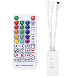 Iegefirm SP511E WiFi Music LED Controller for WS2812B WS2811 Addressable Pixel RGB LED Strip Dual Output Voice App Control