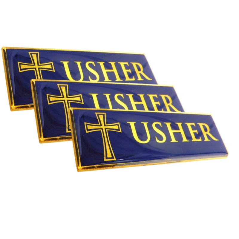 Westmon Works Usher Pin Church Service Badge Accessory, Set of