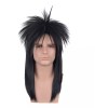 OEM Mullet Cher Glam Rock-rocker Cospl, Largo, Negro, De Los