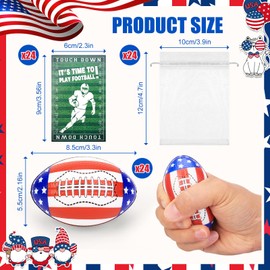 48 Pcs 3.3" Mini Football Stress Balls, Mini Foam Football, Superbowl Decoration Party Favor, Football Accessories, Football Themed Party Supplies, Football Decorations for Party