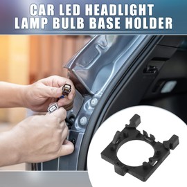 A ABSOPRO H7 Low Beam Car LED Headlight Lamp Bulb Base Holder Adapter Socket Retainer for Ford Focus Fiesta Mondeo Low Beam Light Black 1 Pair
