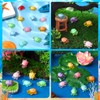 GSrenyu 100 Pcs Mini Resin Turtles Resin Animals Luminous Mini