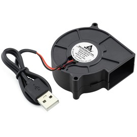 GDSTIME 75mm x 30mm 7530 5V DC USB Cooling Fan Exhaust Fan Mini Blower Desk Fan DIY FAN Adjustable Airflow 3-Speed Control USB Plug