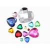 18mm Red Ruby H103 Flat Back Heart Acrylic Rhinestones Plastic