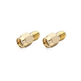 conecto SMA Adapter SMA Female RP-SMA Male without Pin to SMA Female without Pin Adapter for Connecting SMA Connectors Gold Plated Set of 2