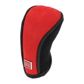 HEROFFIX 1 Pc Gear Shift Knob Cover Decoration Stick Shifting Handle Protector 12.5x6cm/4.92"x2.36" Zipper Type Black Red Faux Leather