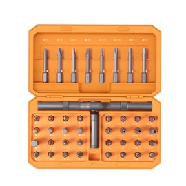 AMIR 42 in 1 Screwdriver Set, Magnetic Ratchet Screwdriver Set Kit with T Handle & Storage Case, Multi Bits Screwdriver Portable Home Repair Tool for Electronics Maintenance Bike Furniture