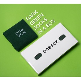 ONESCK Super Soft Cotton Dress Socks Vibrant Plain Colours for Men (Dark Green, 7-12)