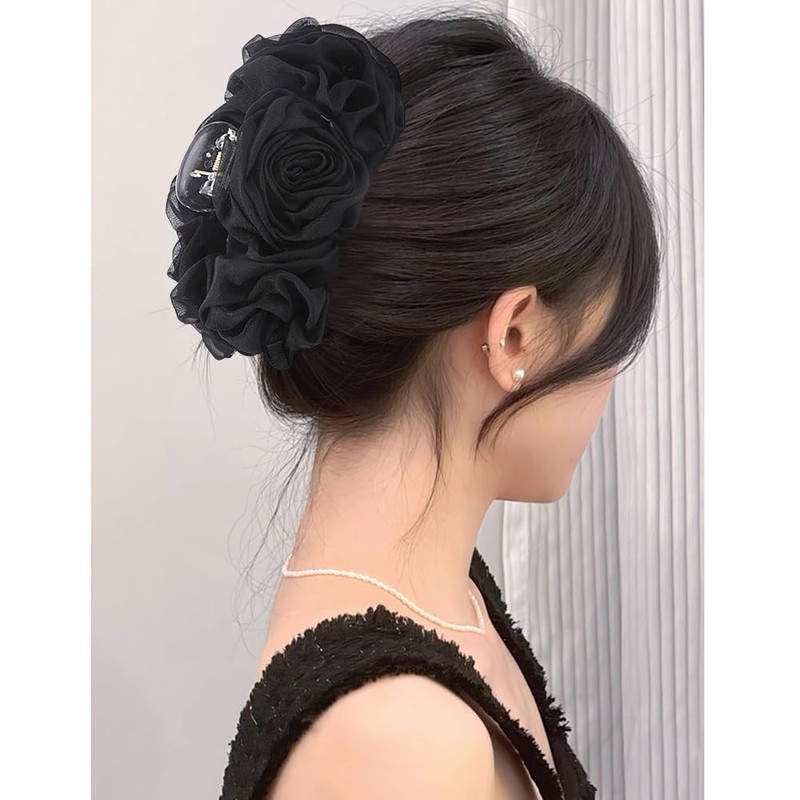 FASELE バンスクリップ ヘアクリップ カジュアル 可愛い ふんわり ふわふわ ヘアアクセサリー 髪留め 人気