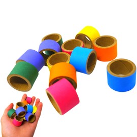 Bonka Bird Toys 2951 Pk12 0.75" Bagels, Medium Parrot Chew Foot Cage Toy, Conure, Quaker, Pionus, and Similar Sized Birds