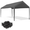 Mergrim 10' x 20' Carport Canopy Replacement Cover with Ball