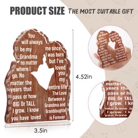 Valentines Grandma Gifts from Granddaughter, Grandmother Birthday Gift Idea Best Grandma Ever Great Grandmas Christmas Mothers Day Grandparents Gigi Nana Present Acrylic Plaque Sign