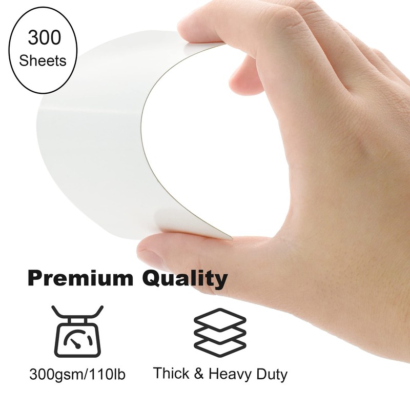 VANRA カード 無地 名刺カード 300枚入り 白紙カード 用紙 メッセージカード 情報カード ブランクカード