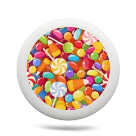 Uanvaha Colorful Lollipops Flying Disc Candy Sweets Rainbow Ultimate Sport Disc 175g for Competitions, Team Game Exercise Outdoor Activity