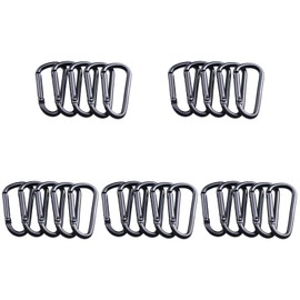 ibasenice 25 Piezas Mosquetón Pinza para Acampar Hebilla De Senderismo Hebilla Colgante De Botella Mosquetones Hamaca Hebillas Colgantes De Resorte Primavera Aleación De Aluminio Llavero