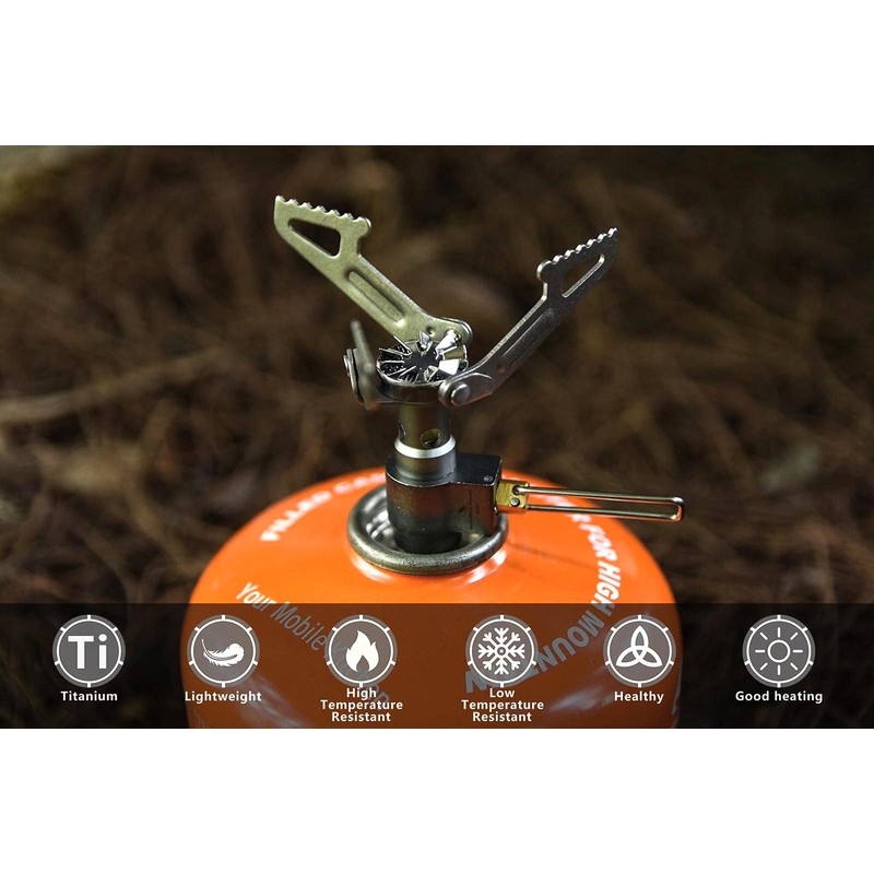 Boundless Voyage Titanium Mini Gas Burner Ultralight Furnace Camping Stove