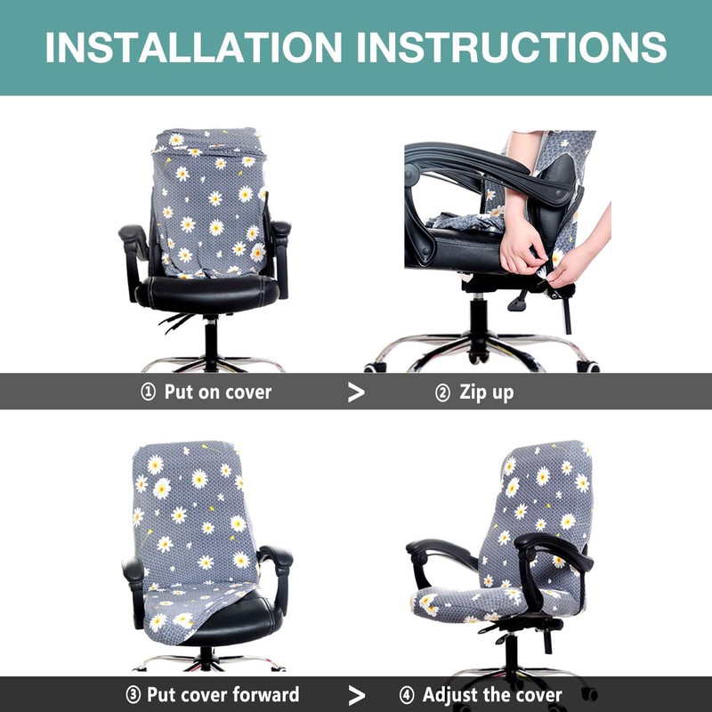Melaluxe Office Chair Cover - Universal Stretch Desk Chair Cover,