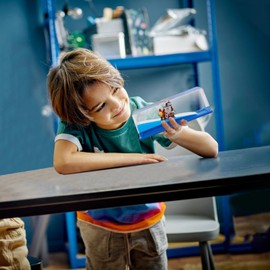 LETINE Unsinkable Thousand Sunny Pirate Ship in a Bottle - Thousand Sunny Drift Bottle Liquid Wave Pirate Ship Decor, Unsinkable Boat in a Box is Suitable for Desk Decor Display Cases and Gifts. (B)