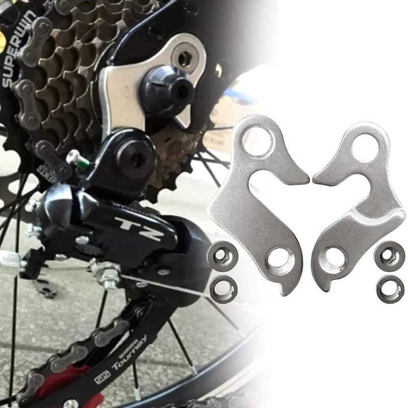 2 Sets Alloy Bike Rear Derailleur Hanger Transmission Tail Hook