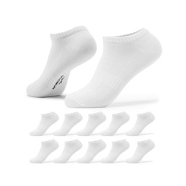 Occulto Men's Trainer Socks Pack of 10 (Model: Johannes), White, 47 - 50