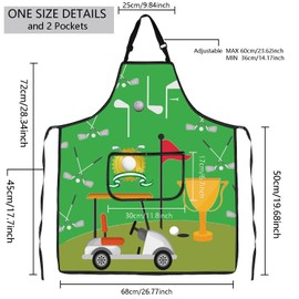 BNQL Golf Apron with Pockets Golfing Gifts for Golfer Chef Apron Golf Lovers Gifts Golf Apron for Women Men Golf Player Gift