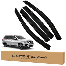 LETINGFAR Tape-on Rain Guards for 2013-2016 Nissan Pathfinder, for 2013-2016 Nissan Pathfinder AccessoriesSide Vent Visors Shades Window Deflectors for Nissan Pathfinder
