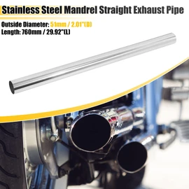 X AUTOHAUX 2pcs Straight 3" OD 40" Length DIY Custom Mandrel Exhaust Pipe 3 Inch Tube Pipe T304 Stainless Steel Universal Fit