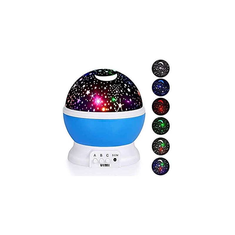 Vimi - Lampara de Noche Mesa Proyector De Estrellas Niños