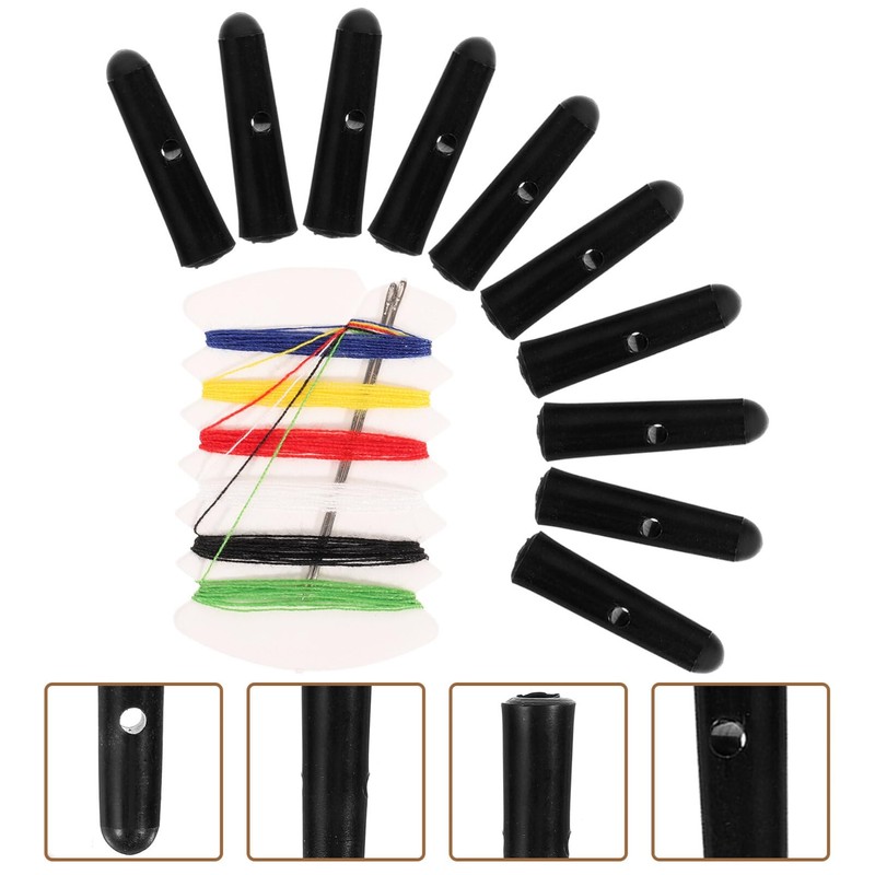 OSALADI 10pcs Foldable Umbrella Tail Bead Metal Umbrella Bone Covers